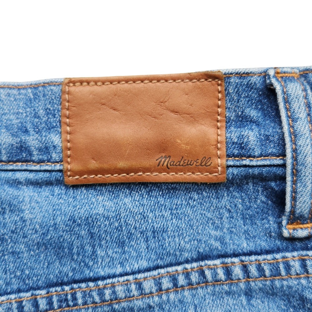 Madewell Jeans Women's 27 Fits 28x22 Blue Wide Leg Crop Raw Hem Faded Summer - Picture 11 of 14